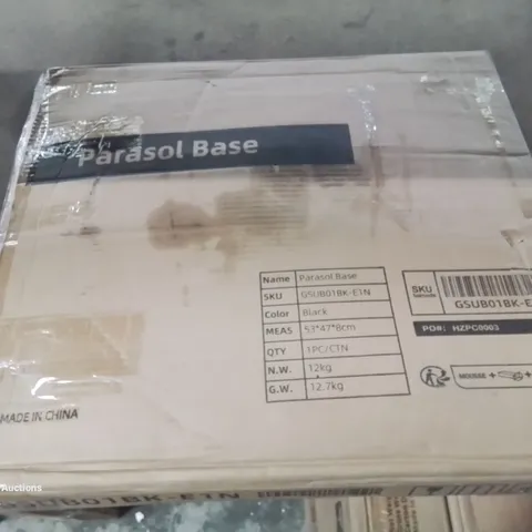 BOXED PARASOL BASE.