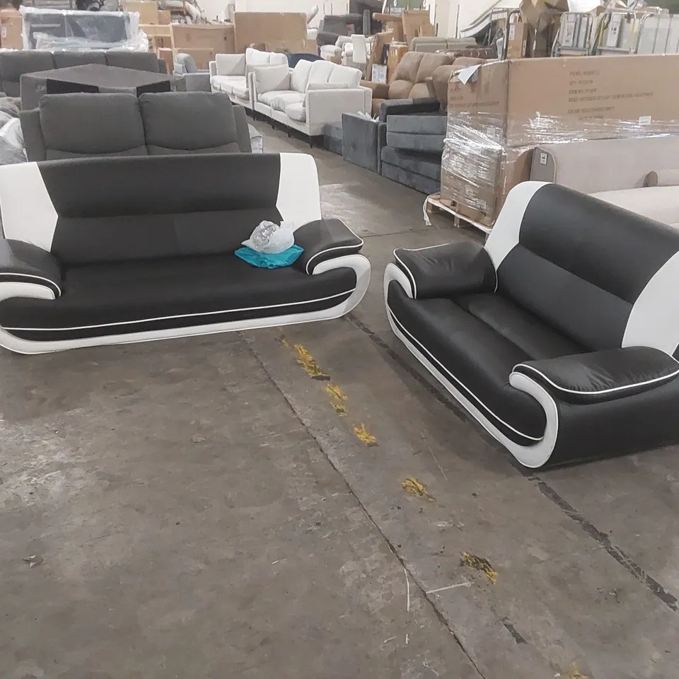 QUALITY DESIGNER HARTLE 2 - PIECE FAUX LEATHER LIVING ROOM SET