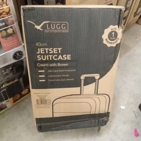 BOXED LUGG - 40CM JETSET SUITCASE CREAM & BROWN