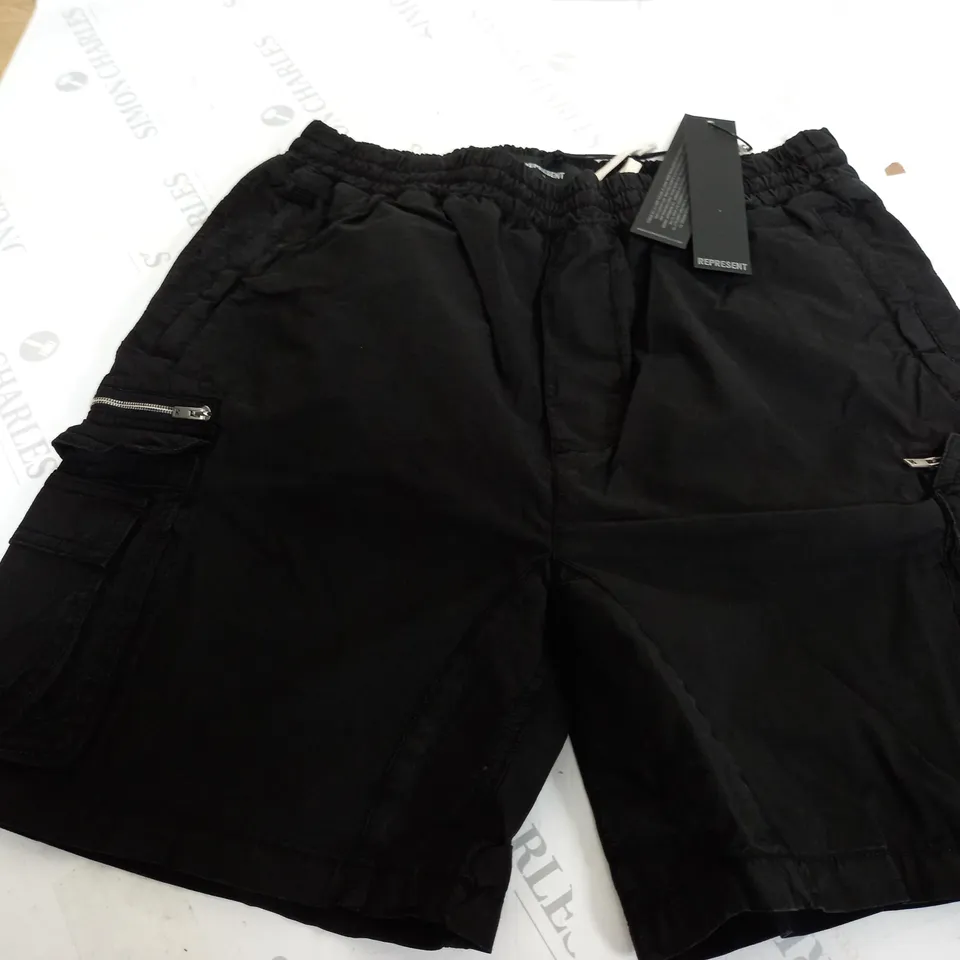 REPRESENT CARGO SHORTS IN BLACK - LARGE