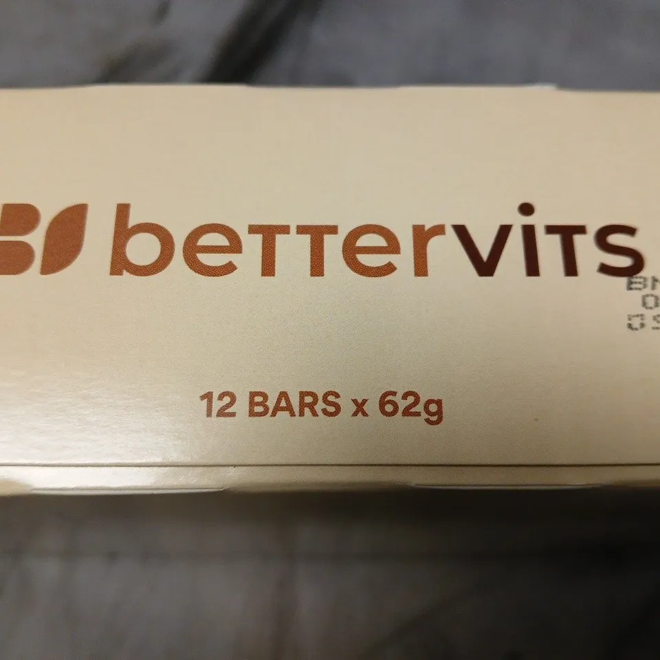 BETTERVITS CHOCOLATE BROWNIE PROTEIN BARS – 12 BARS X 62G