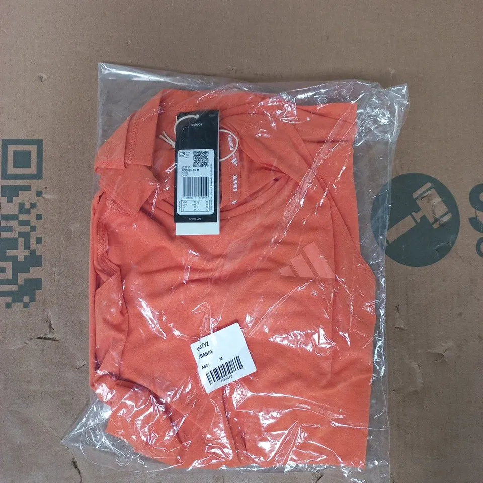 BAGGED ADIDAS ADI365 CLIMACOOL RUNNING TANK TOP IN ORANGE SIZE MEDIUM