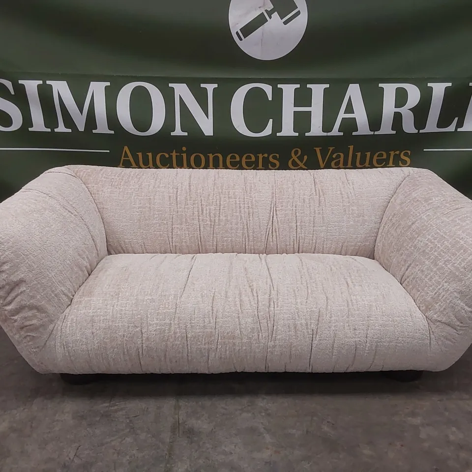 QUALITY DESIGNER ROCHE 3 SEATER OMBRA SAND FABRIC