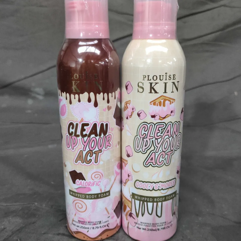 2 X P. LOUISE CLEAN UP YOUR ACT WHIPPED BODY FOAMS DUO