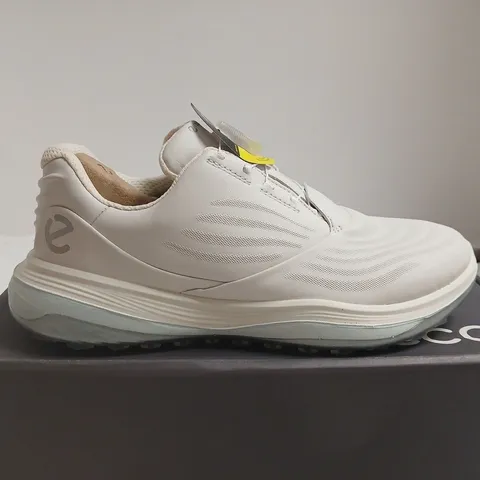 BOXED PAIR OF ECCO W GOLF LT1 WOMEN'S WHITE GOLF SHOES – UK 4.5 