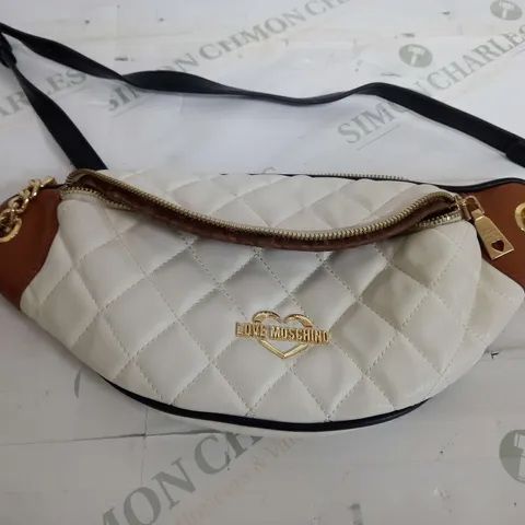 LOVE MOSCHINO POUCH BUM BAG IN WHITE 