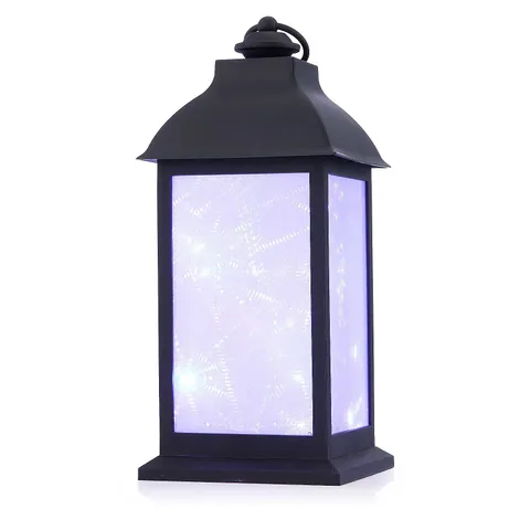 HOME STORIES SET OF 2 INDOOR / OUTDOOR LED EFFECT LANTERNS