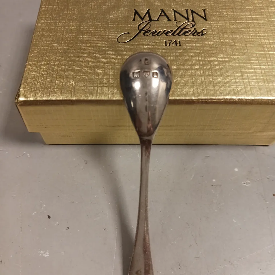 MANN JEWELLERS MINIATURE SILVER SPOON 