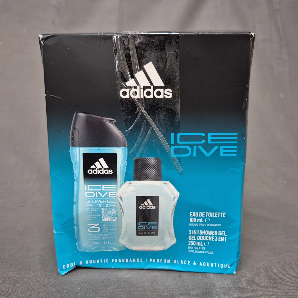 BOXED ADIDAS ICE DIVE 100ML EDT FOR HIM GIFTSET