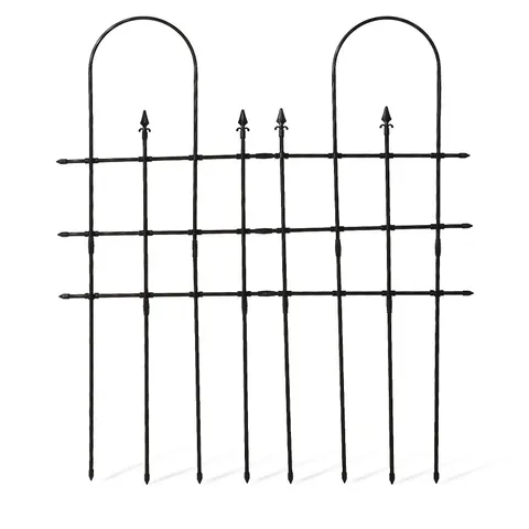 MY GARDEN STORIES GALVANISED STEEL PICKET FENCE PLANT SUPPORT PANELS