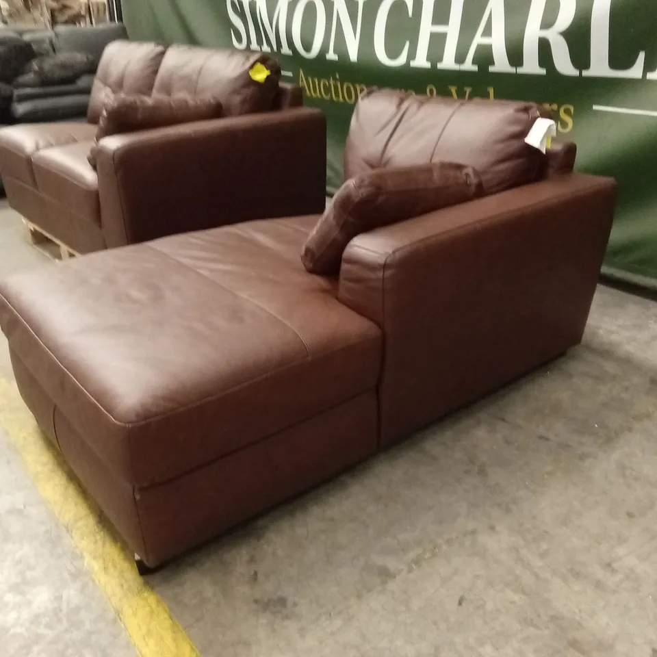 ARDEN ITALIAN LEATHER CORNER CHAISE SOFA PARTS // INCORRECT FACING PIECES, DOES NOT MAKE A SET