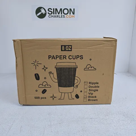 BOX OF APPROXIMATELY 500 8 OZ PAPER CUPS