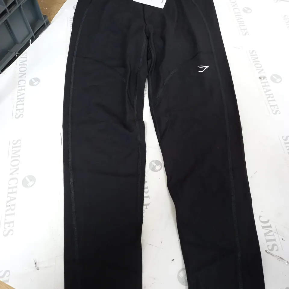 GYMSHARK RUNNING LEGGINGS IN BLACK - LARGE