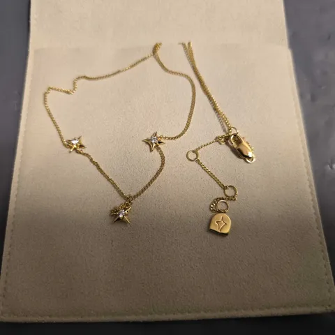 BOXED ASTRID & MIYU THREE STAR NECKLACE - S925 STAMP