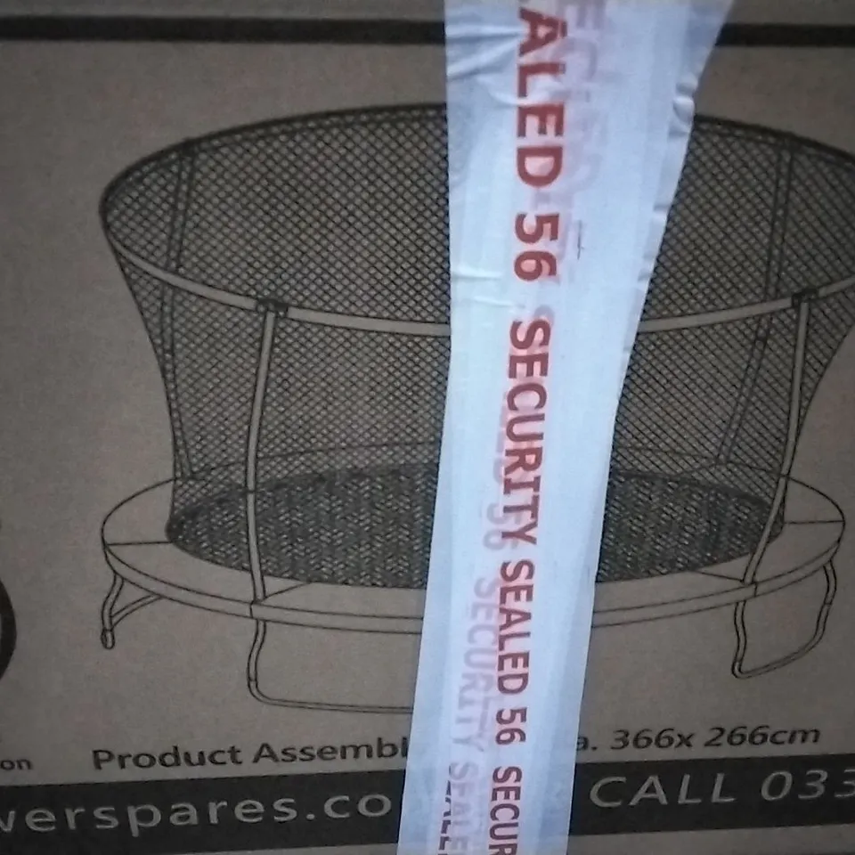 BOXED SPORTSPOWER 12FT TRAMPOLINE & EASI-STORE SAFETY ENCLOSURE (3 BOXES)