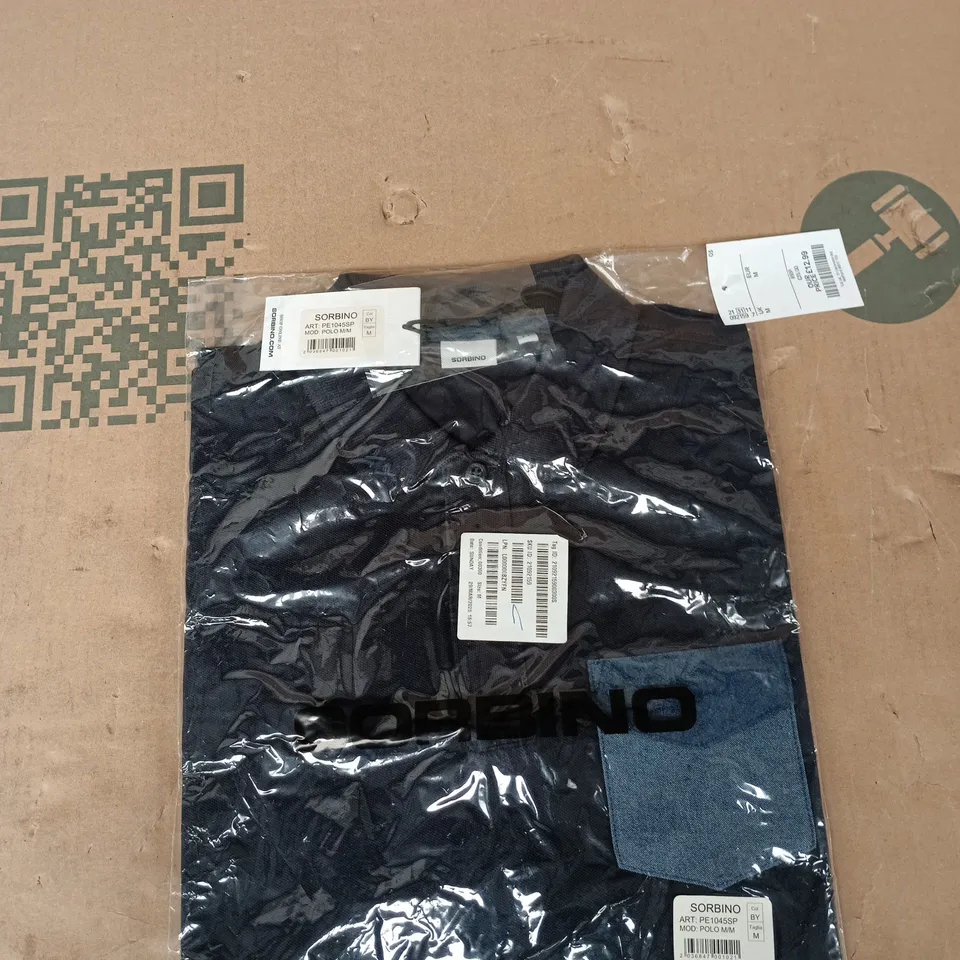 SORBINO MEN'S POLO SHIRT – NAVY, UK M (EUR M)