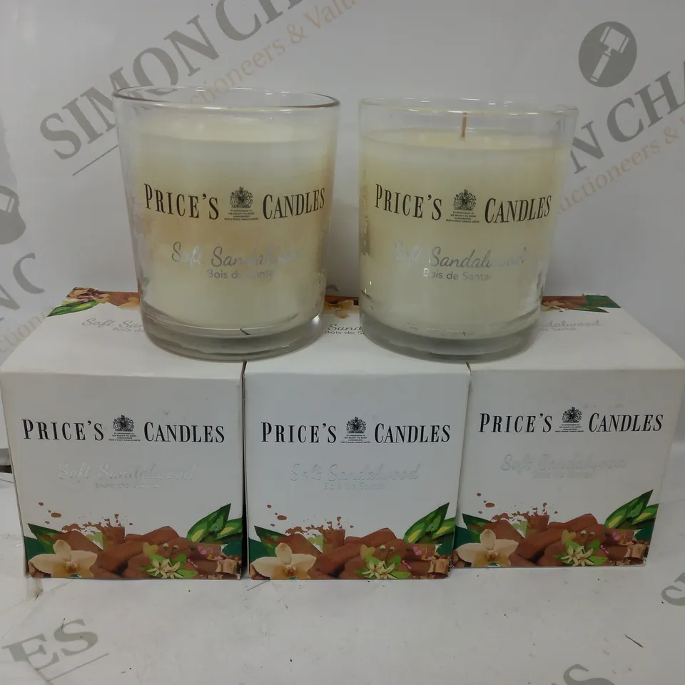 BOXED SET OF 3 PRICES CANDLES SOFT SANDALWOOD