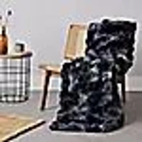 COZEE HOME GIFTABLE TEXTURED LUXURY FAUX FUR THROW