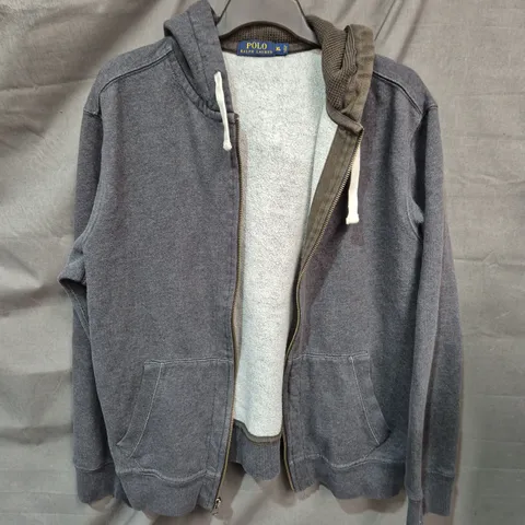 POLO RALPH LAUREN ZIP HOODIE – GREY - XL