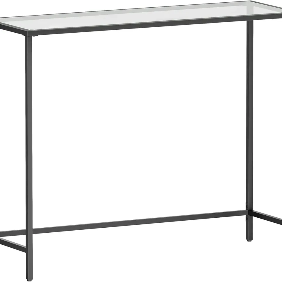 BOXED VASAGLE CONSOLE TABLE - BLACK/TRANSPARENT 
