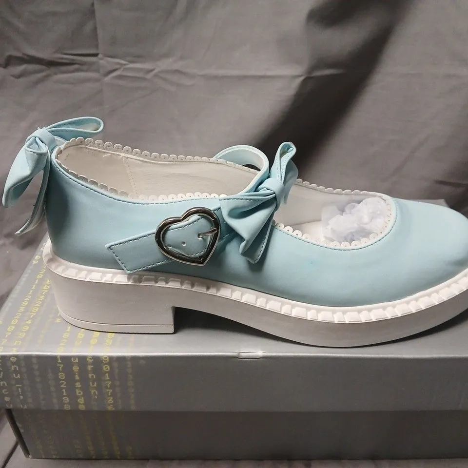 BOXED KOI FAIRY LACE DOILY MARY JANES – BABY BLUE, UK6