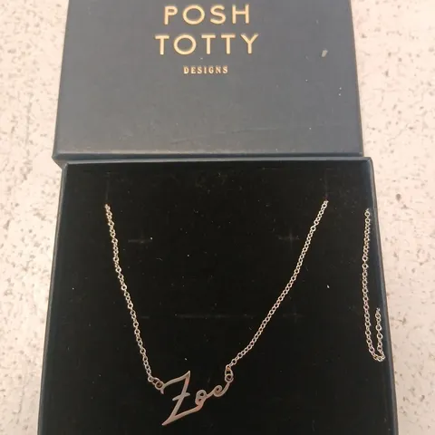 POSH TOTTY DESIGNS MAKE IT PERSONAL SCRIPT NAME NECKLACE STERLING SILVER