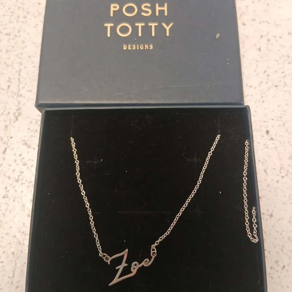 POSH TOTTY DESIGNS MAKE IT PERSONAL SCRIPT NAME NECKLACE STERLING SILVER