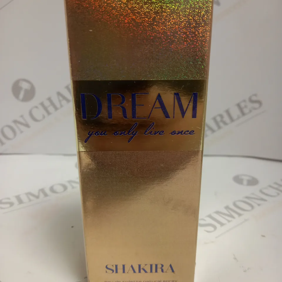 BOXED AND SEALED DREAM YOU ONLY LIVE ONCE SHAKIRA EAU DE TOILETTE 50ML