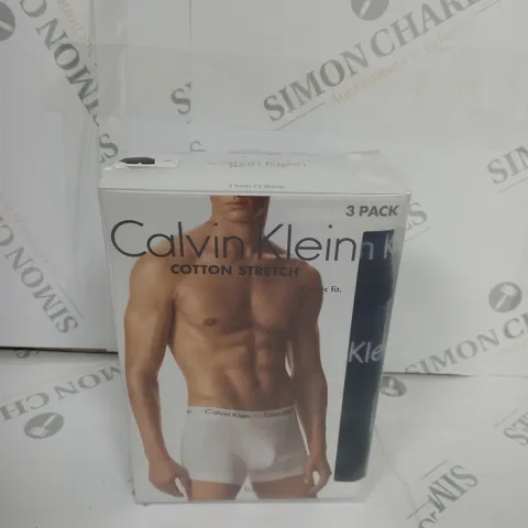 BOXED CALVIN KLEIN COTTON STRETCH TRUNKS X3 SIZE M