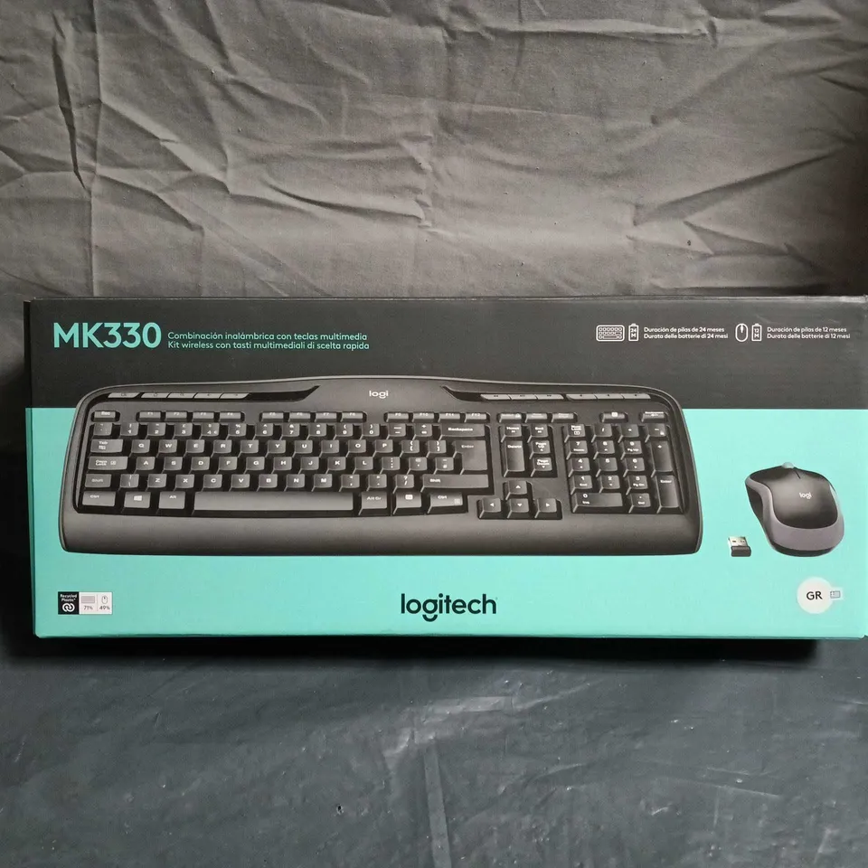 LOGITECH MK330 WIRELESS KEYBOARD – BOXED - GREEK KEYBOARD