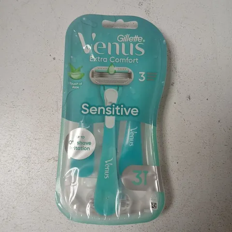 GILLETTE VENUS EXTRA COMFORT SENSITIVE RAZORS – 3 BLADES, SEALED