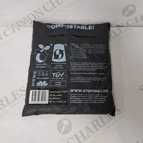 SEALED STEPONE BOXER BRIEF FLY EXTRA LARGE SCORPIONS
