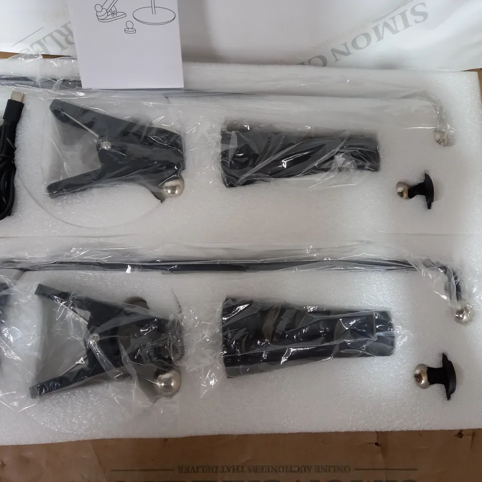 AURAGLOW SET (X2) OF 3-IN-1 MAGNETIC DESK LIGHTS - BLACK