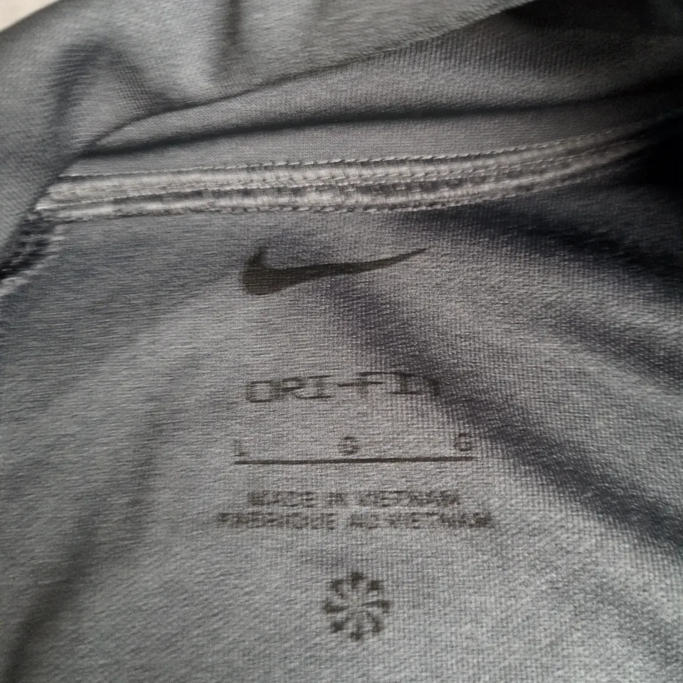 NIKE HALF-ZIP TRACK JACKET – GREY/BLACK WITH ORANGE SWOOSH