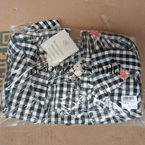 BAGGED NOBODY'S CHILD BROOKE TOP IN BLACK SIZE UK 10