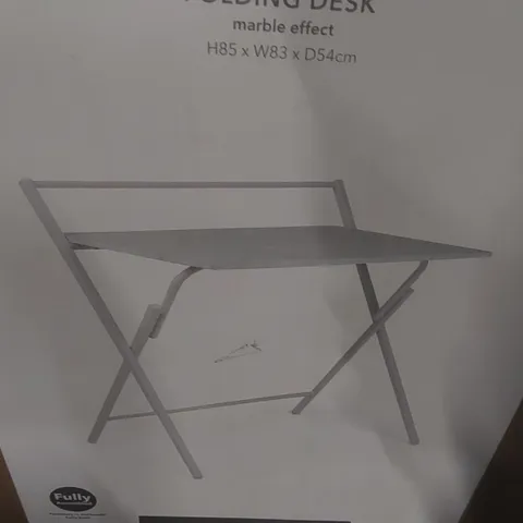 BOXED EVELYN FOLDING DESK - MARBLE EFFECT