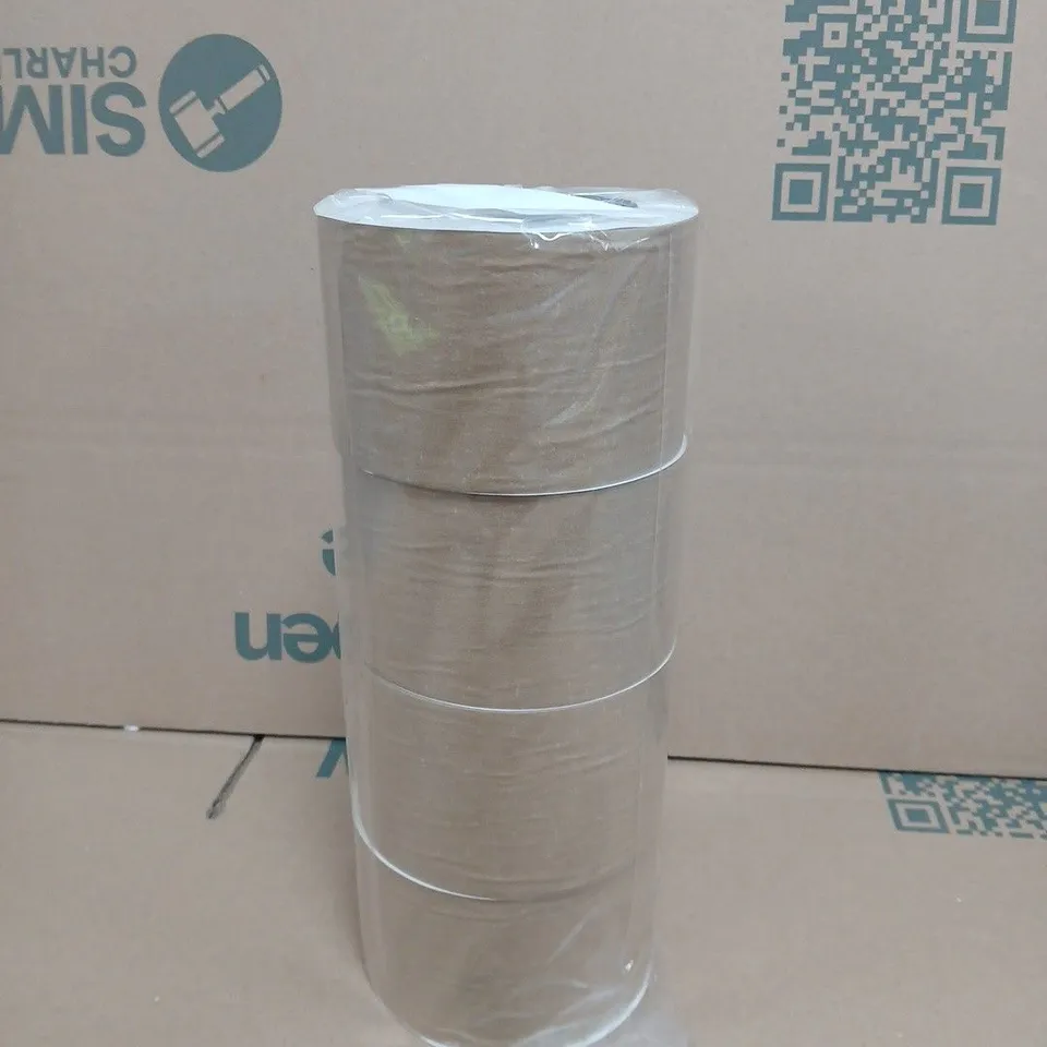 BOXBOND S72 SELF-ADHESIVE SEMI-CREPE PAPER TAPE, 72MM X 50M – 24 ROLLS