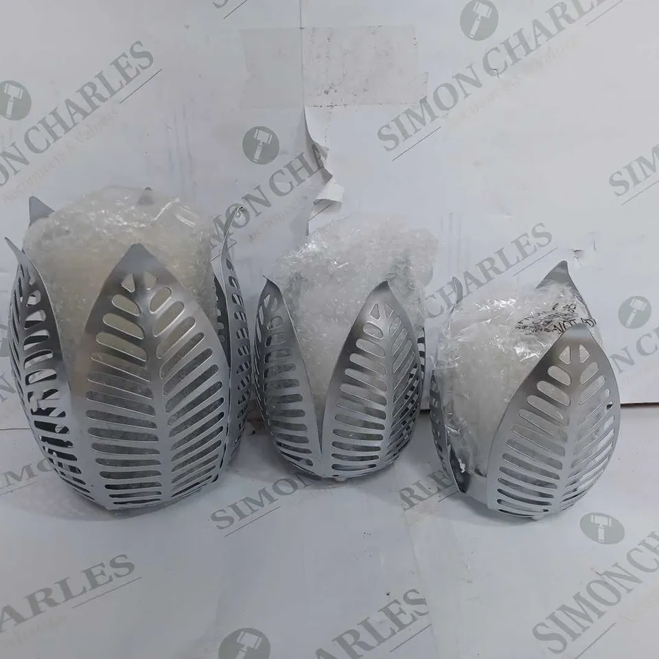 OUTLET ALISON CORK SET OF 3 CANDLE HOLDERS WITH LED CANDLES