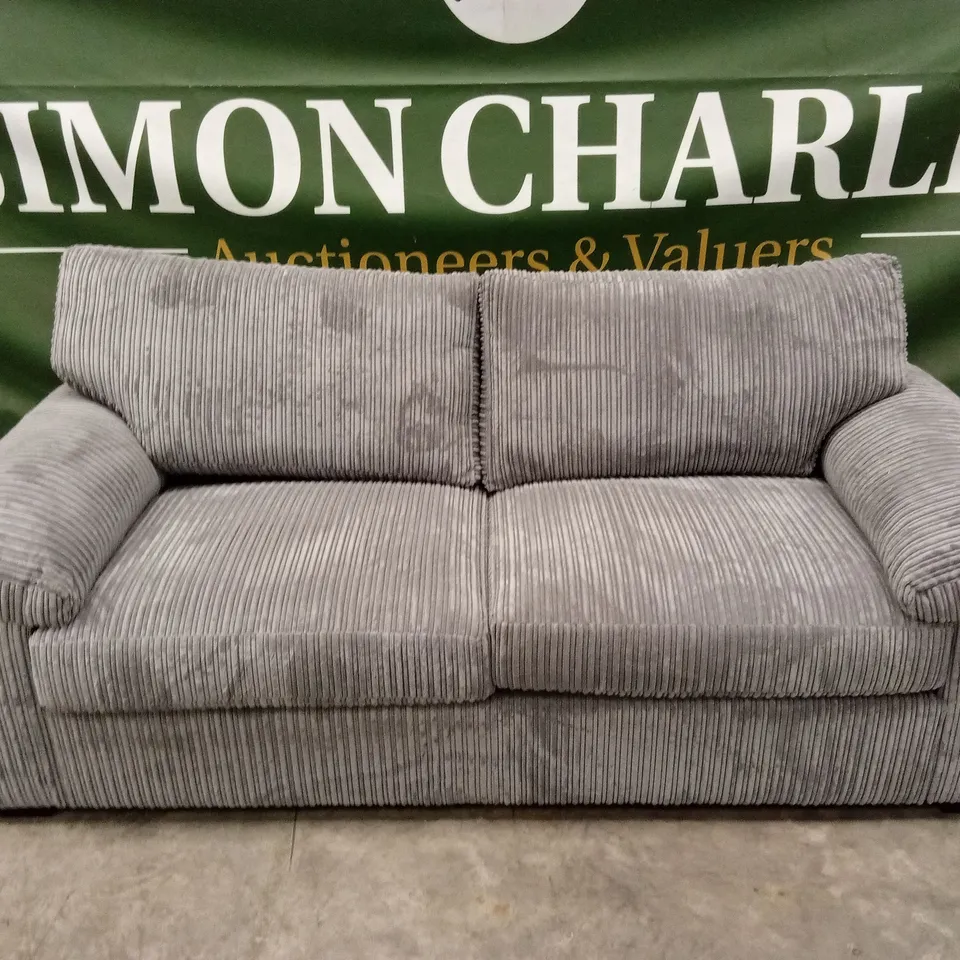 AMALFI STANDARD BACK FABRIC 3 SEATER SOFA - CHARCOAL RRP £579