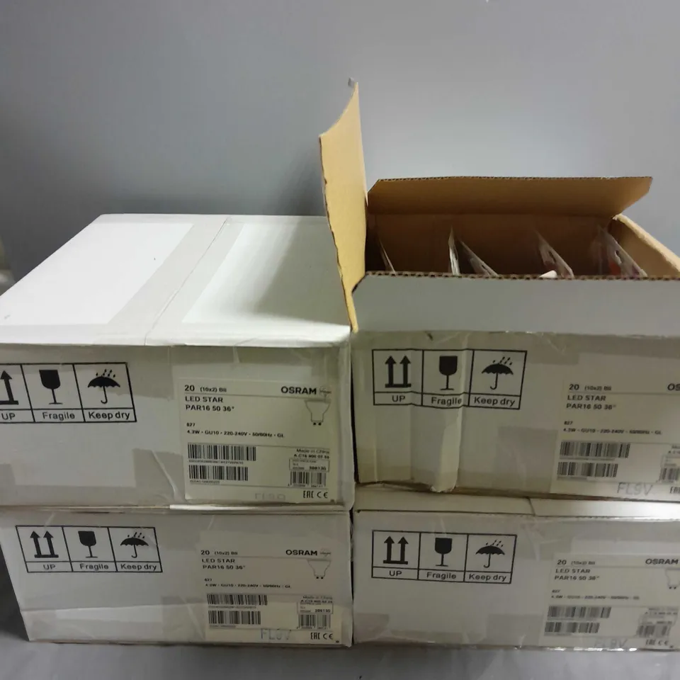 40 X SEALED OSRAM 2PACK GU10 LED STAR SPOTLIGHTS IN WARM WHITE	