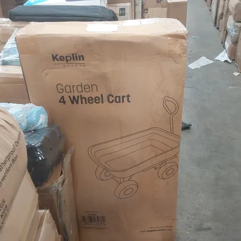 BOXED KEPLIN 4 WHEEL GARDEN CART 