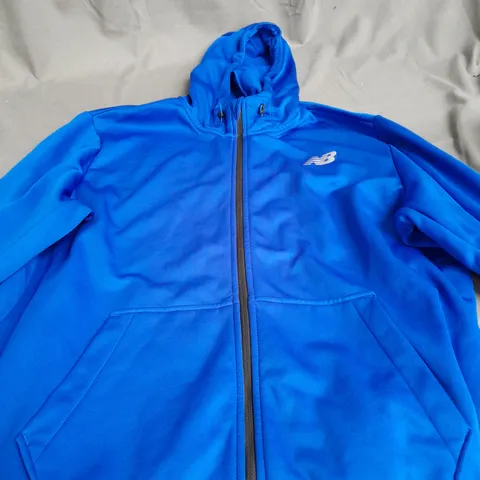 NEW BALANCE BLUE JACKET WITH HOOD - LARGE