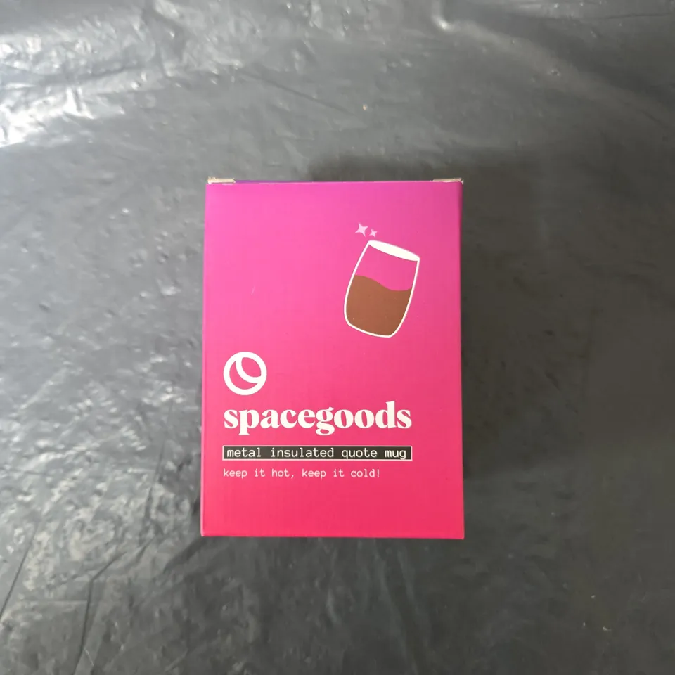SPACEGOODS METAL INSULATED QUOTE MUG – KEEP IT HOT, KEEP IT COLD! 