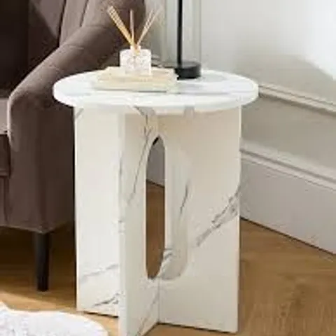 BOXED CELESTE SIDE TABLE - WHITE (1 BOX)