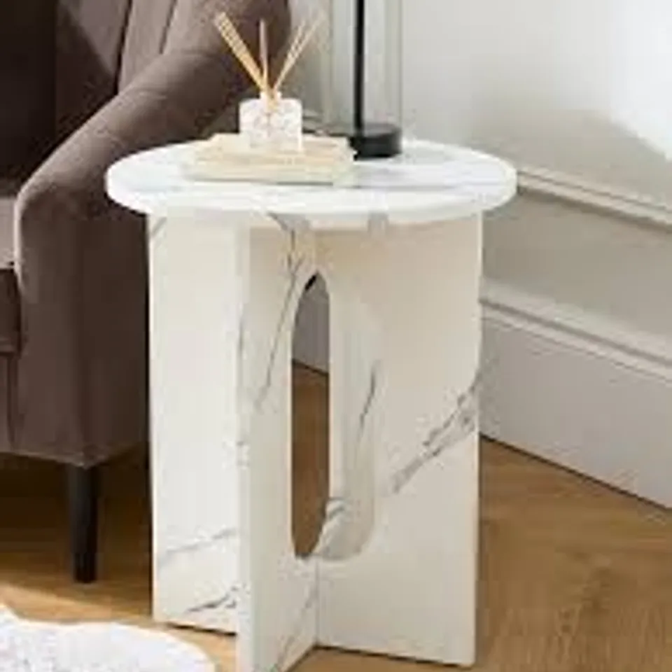 BOXED CELESTE SIDE TABLE - WHITE (1 BOX)