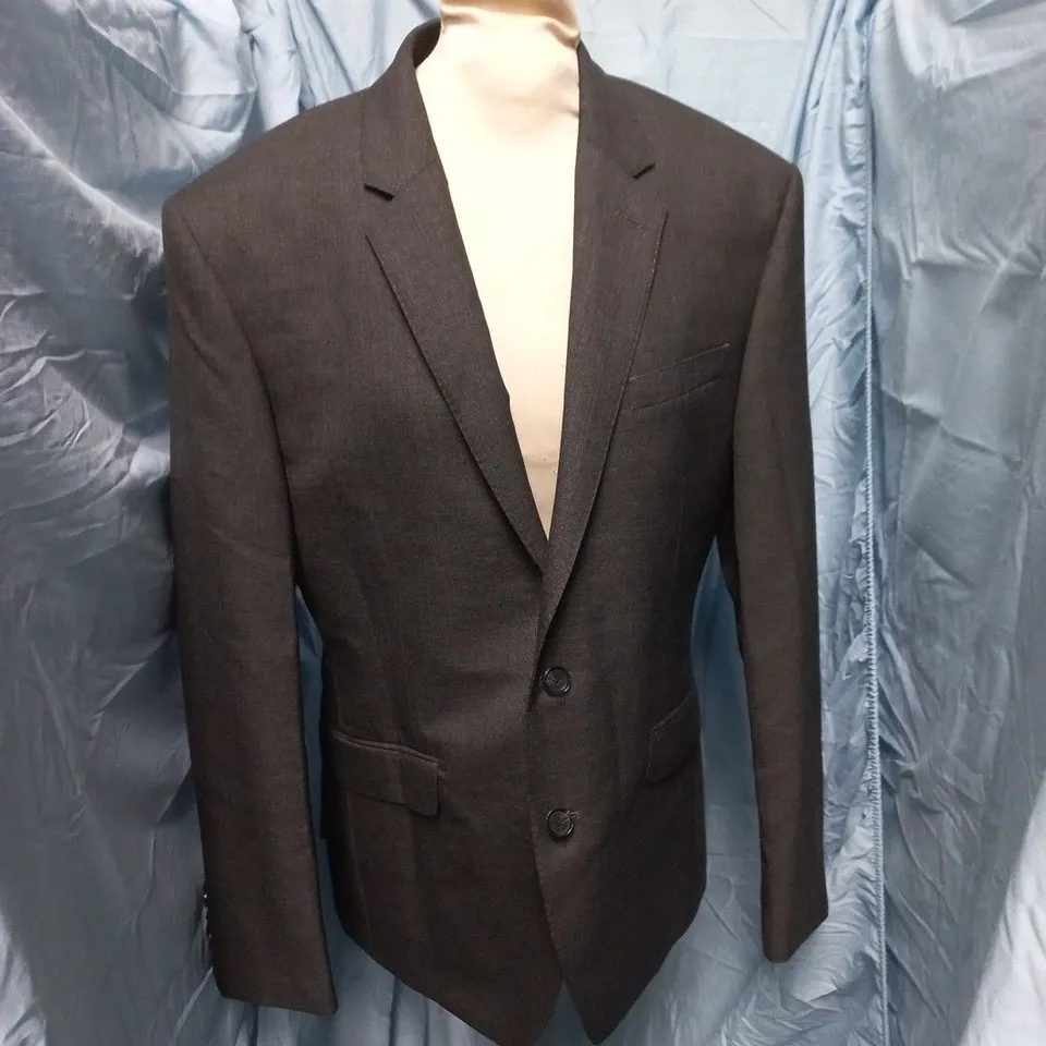 TM LEWIN MEN’S SUIT JACKET – DARK GREY WOOL (TM LEWIN LABEL) – SUITING JACKET