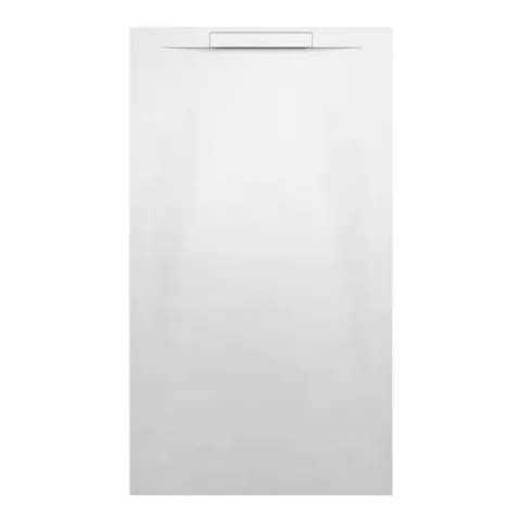 BOXED LAUFEN PRO S SHOWER TRAY, MADE OF MARBOND COMPOSITE MATERIAL, RECTANGULAR, LINEAR OUTLET AT SHORT SIDE
