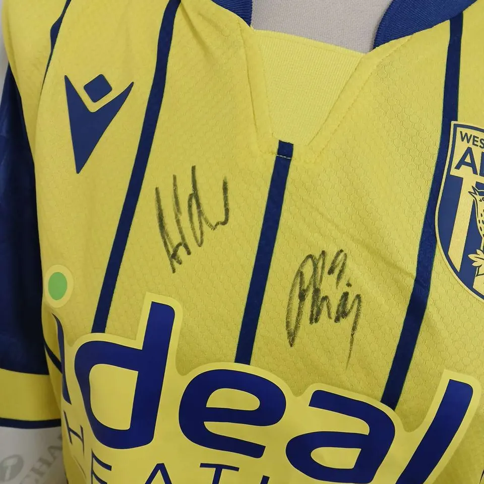 SIGNED MACRON WEST BROM AWAY (YELLOW) 24/25 JERSEY - LARGE