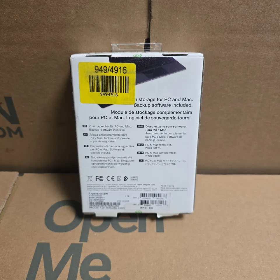 SEALED SEAGATE 1TB EXPANSION EXTERNAL DRIVE - SRD0NF1