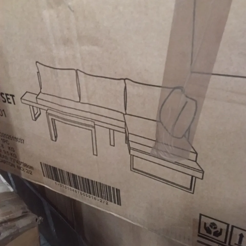 BOXED HOME GARDEN 3PC SOFA SET (2 BOXES)